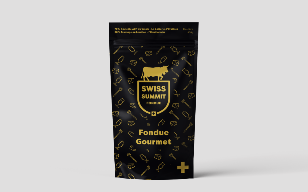 Nouveau: la fondue « Swiss Summit » au mélange inédit de fromage à Raclette du Valais AOP et de fromage au houblon