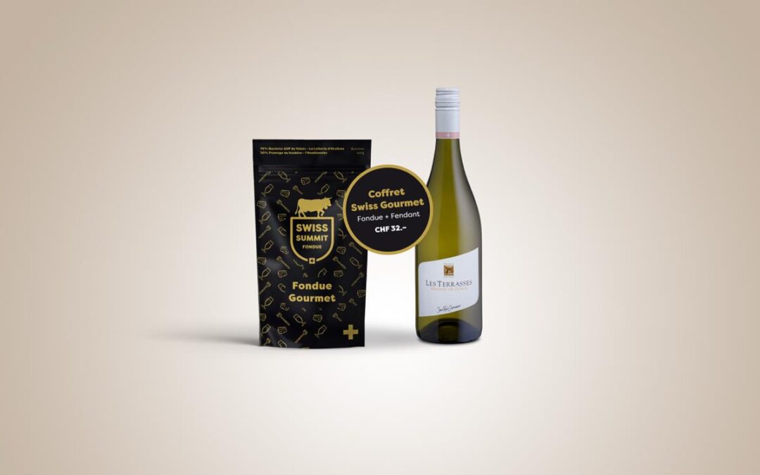 Coffret fondue et vin Swiss Gourmet